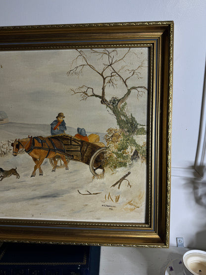 Large Original Oil Painting (1981) by N.G. Reynolds – UK Artist | Framed