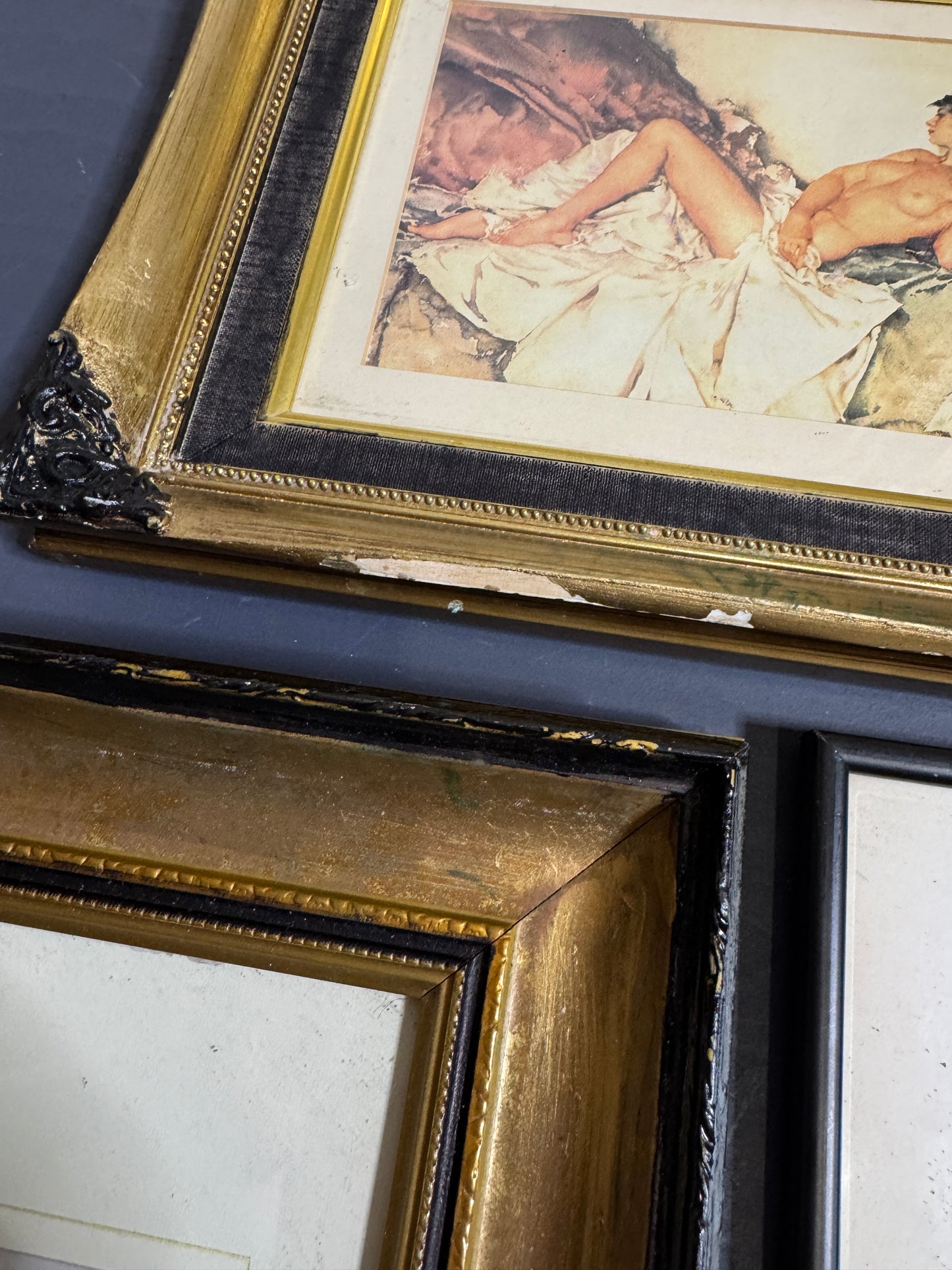 Vintage Gold Gilt Frame Set – Ideal for Upcycling & DIY Projects