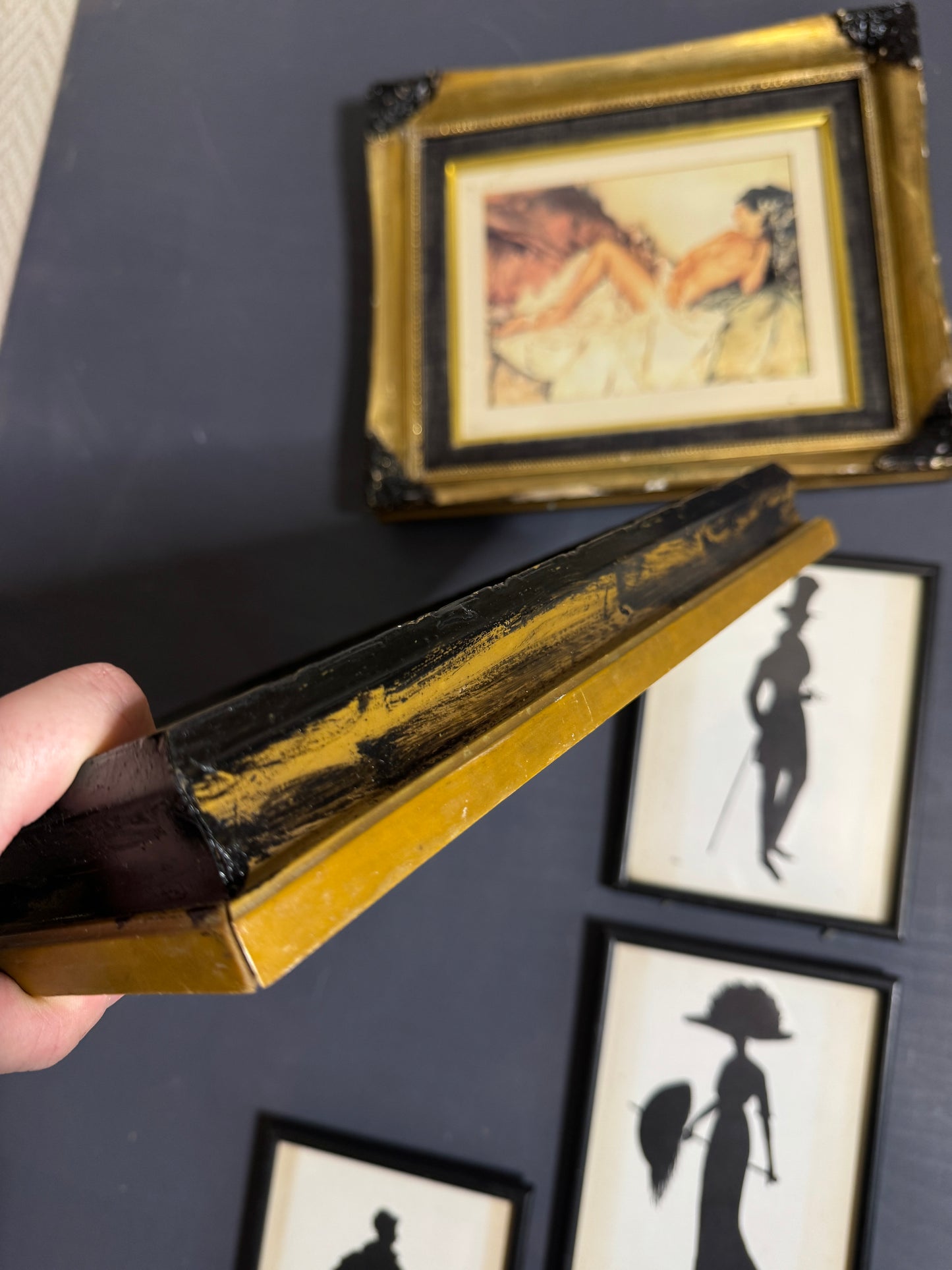 Vintage Gold Gilt Frame Set – Ideal for Upcycling & DIY Projects
