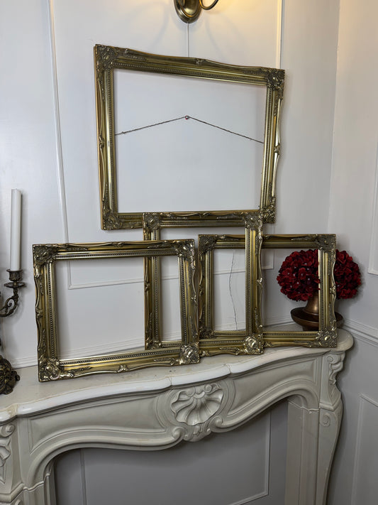 Vintage Ornate Bright Gold Sorélle Frames