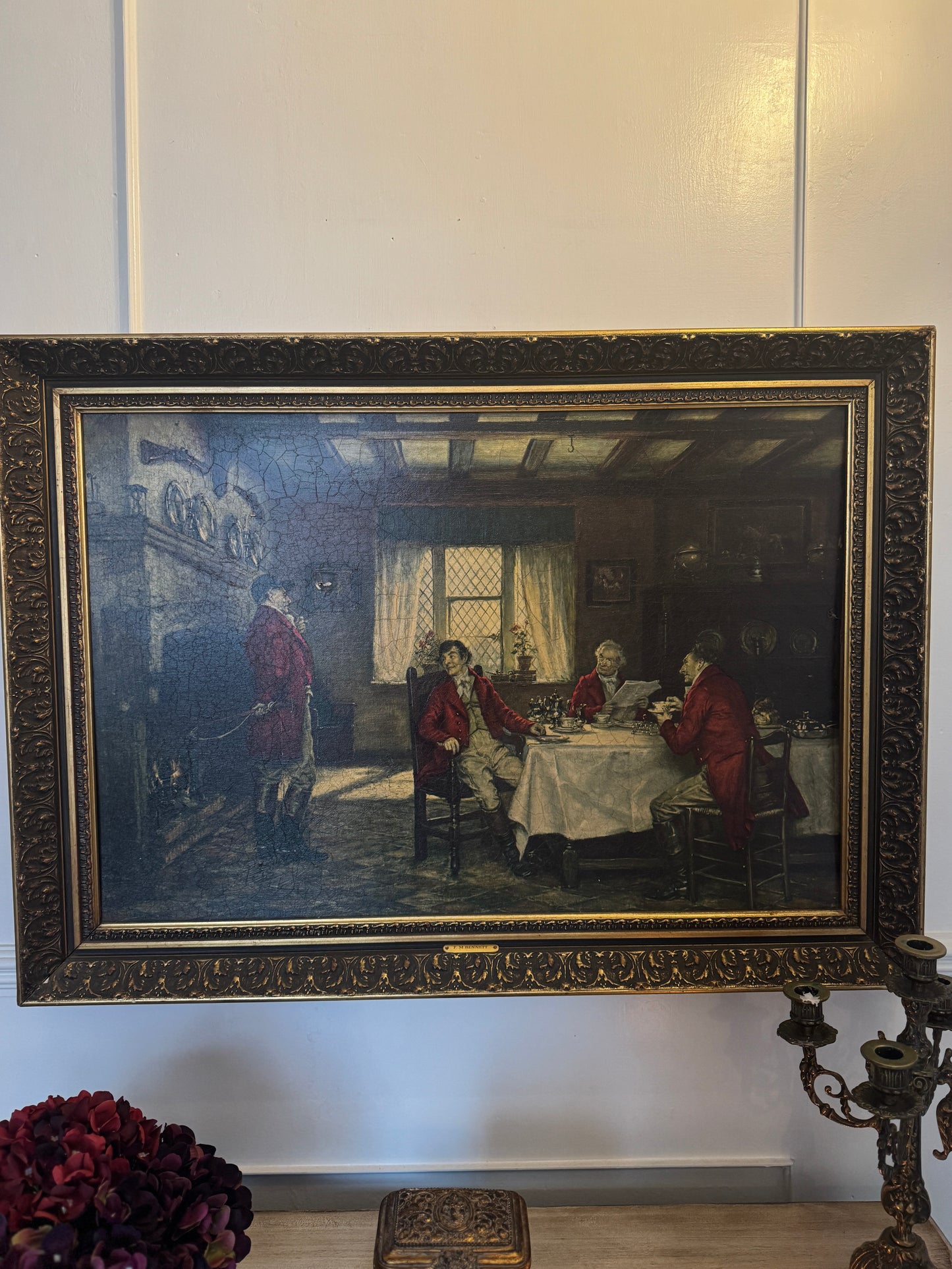 Frank Moss Bennett & Margaret Dovaston – Antique Framed lintograph Print Set (Matching Frames)