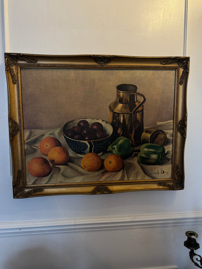 Antique Oil Painting by Henk Bos (1901-1979): Still Life