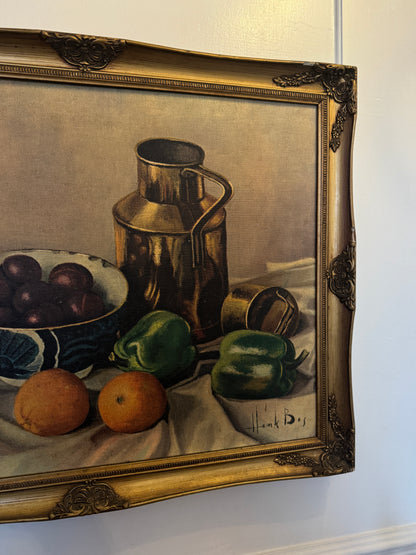 Antique Oil Painting by Henk Bos (1901-1979): Still Life