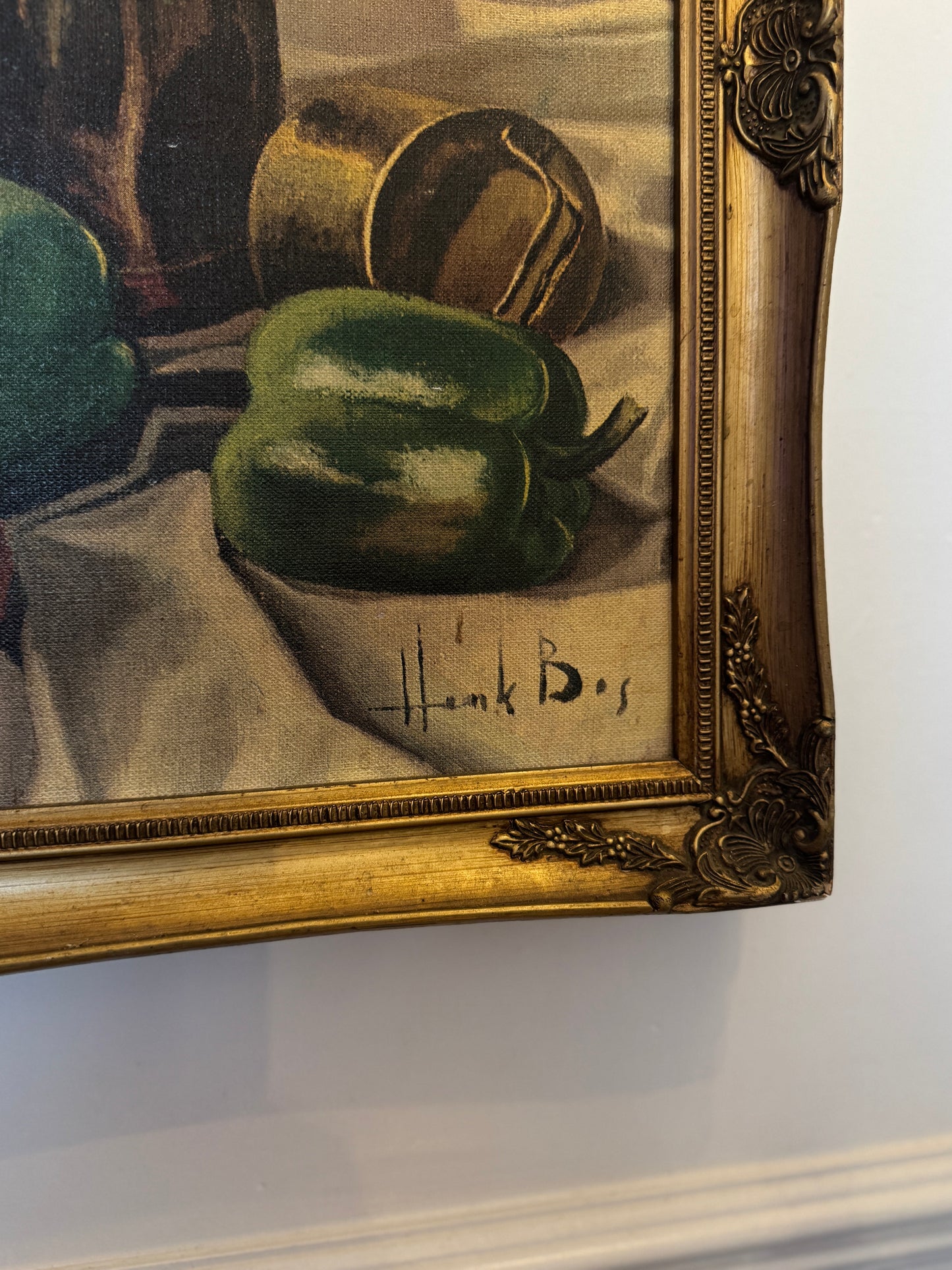 Antique Oil Painting by Henk Bos (1901-1979): Still Life