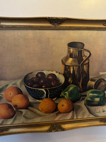 Antique Oil Painting by Henk Bos (1901-1979): Still Life