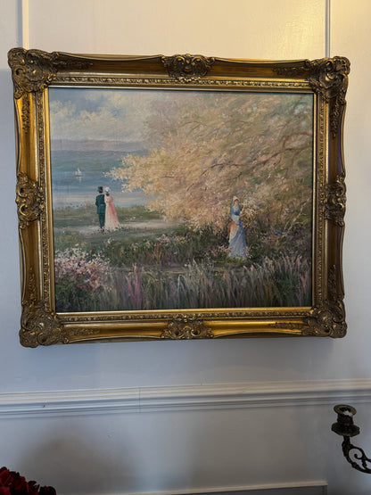 Howard Kimble (American, 1907–1973) – Original Oil Painting, Romantic Landscape