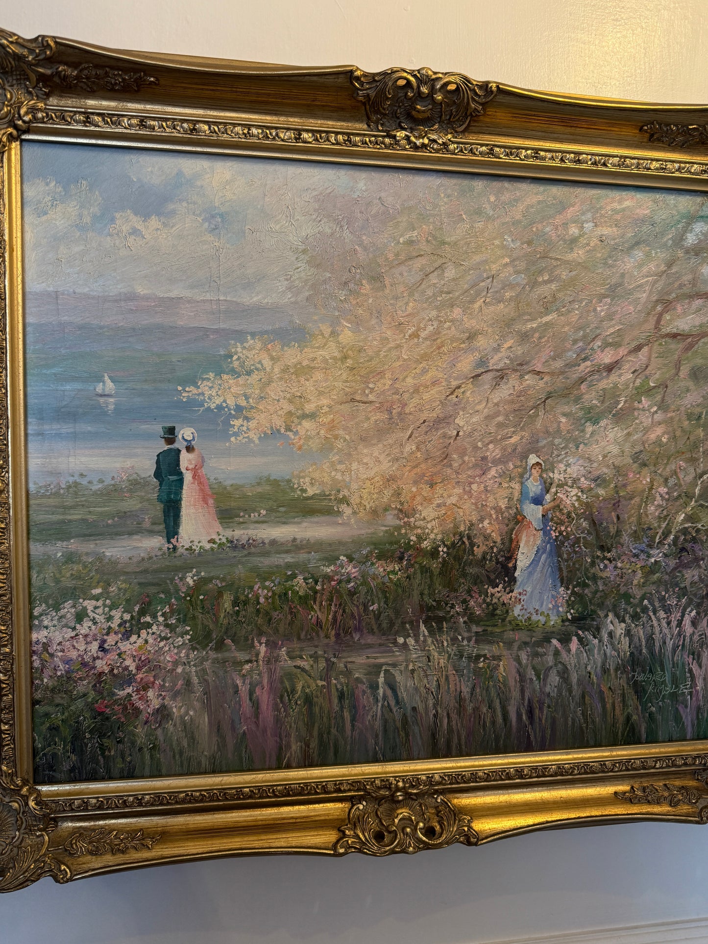 Howard Kimble (American, 1907–1973) – Original Oil Painting, Romantic Landscape