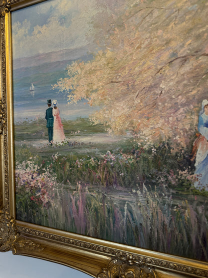 Howard Kimble (American, 1907–1973) – Original Oil Painting, Romantic Landscape