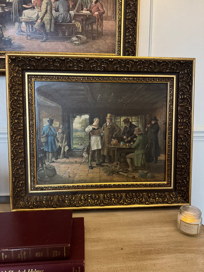 Frank Moss Bennett & Margaret Dovaston – Antique Framed lintograph Print Set (Matching Frames)