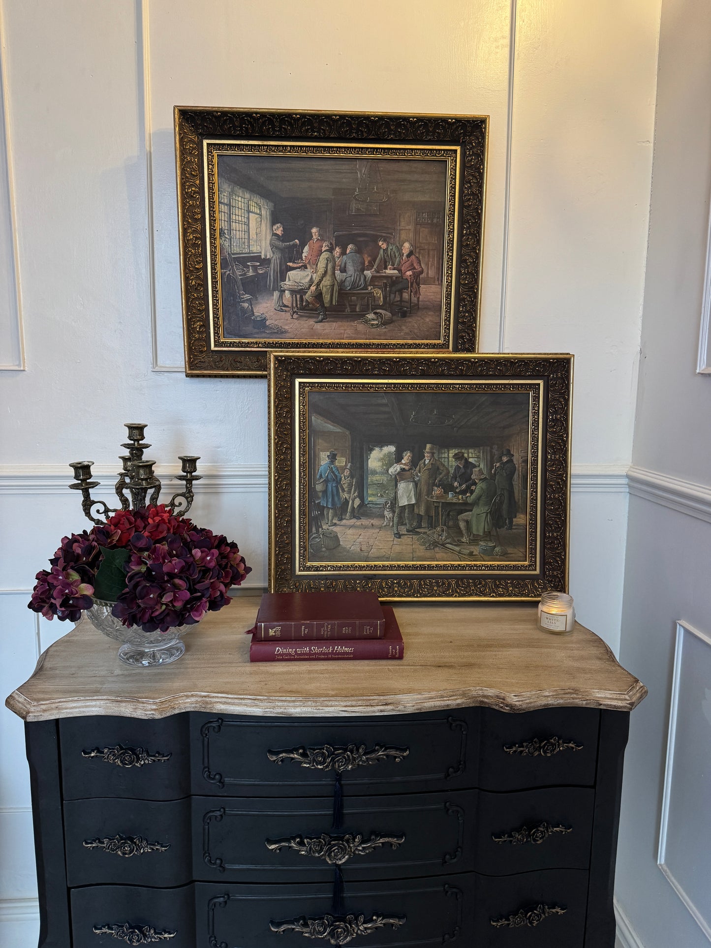 Frank Moss Bennett & Margaret Dovaston – Antique Framed lintograph Print Set (Matching Frames)