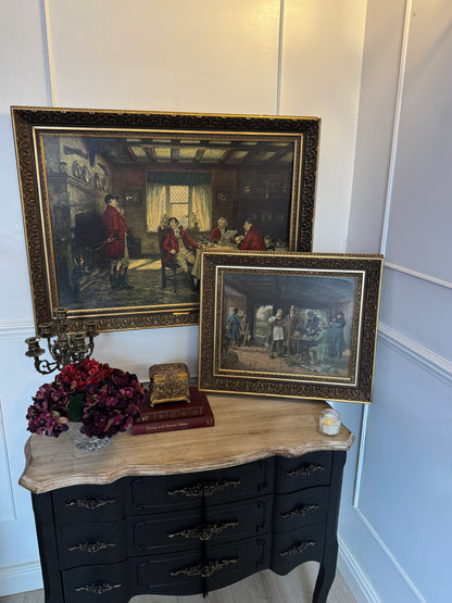 Frank Moss Bennett & Margaret Dovaston – Antique Framed lintograph Print Set (Matching Frames)