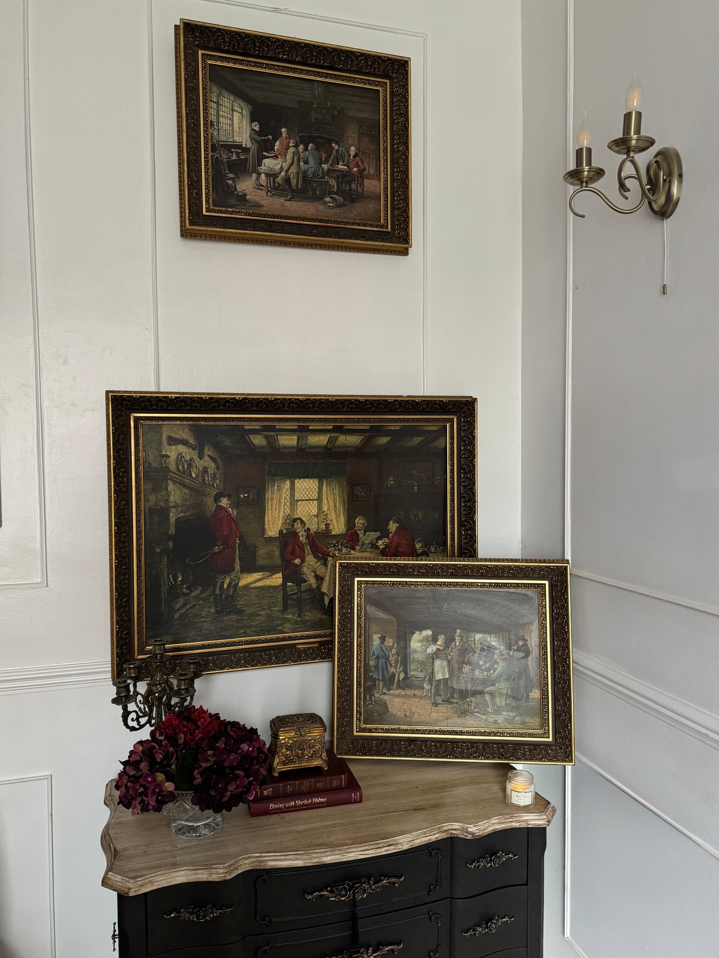 Frank Moss Bennett & Margaret Dovaston – Antique Framed lintograph Print Set (Matching Frames)