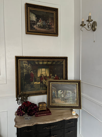 Frank Moss Bennett & Margaret Dovaston – Antique Framed lintograph Print Set (Matching Frames)