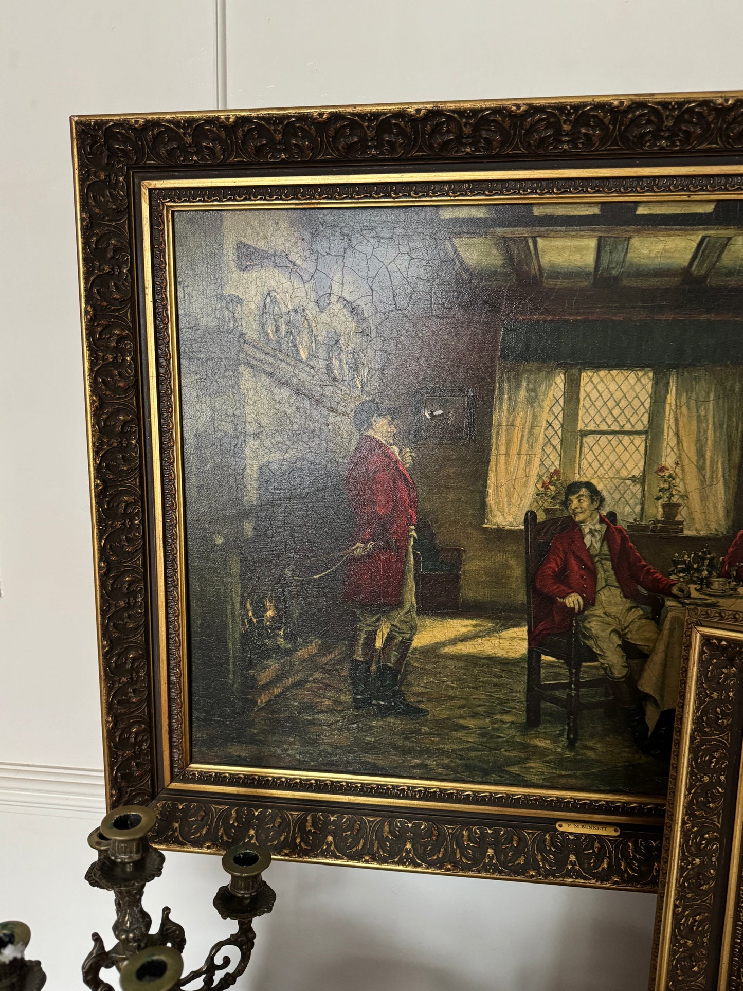 Frank Moss Bennett & Margaret Dovaston – Antique Framed lintograph Print Set (Matching Frames)