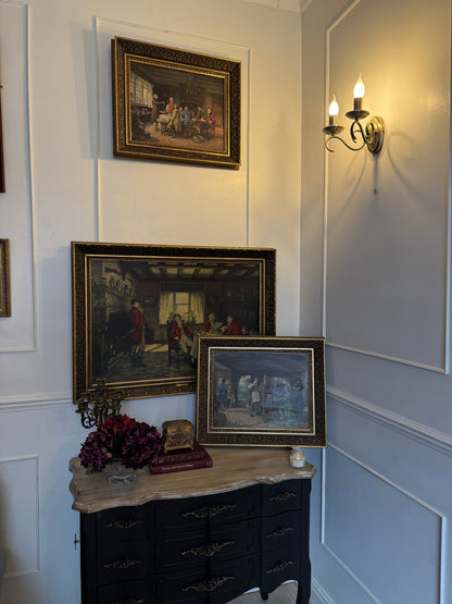 Frank Moss Bennett & Margaret Dovaston – Antique Framed lintograph Print Set (Matching Frames)