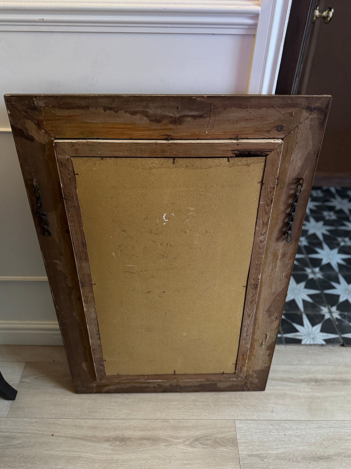 Large Antique Gold Gilt Mirror | Thick Heavy Ornate Frame