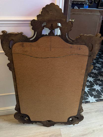 French Louis Style Gold Gilt Wooden Mirror – Large Ornate Statement Piece