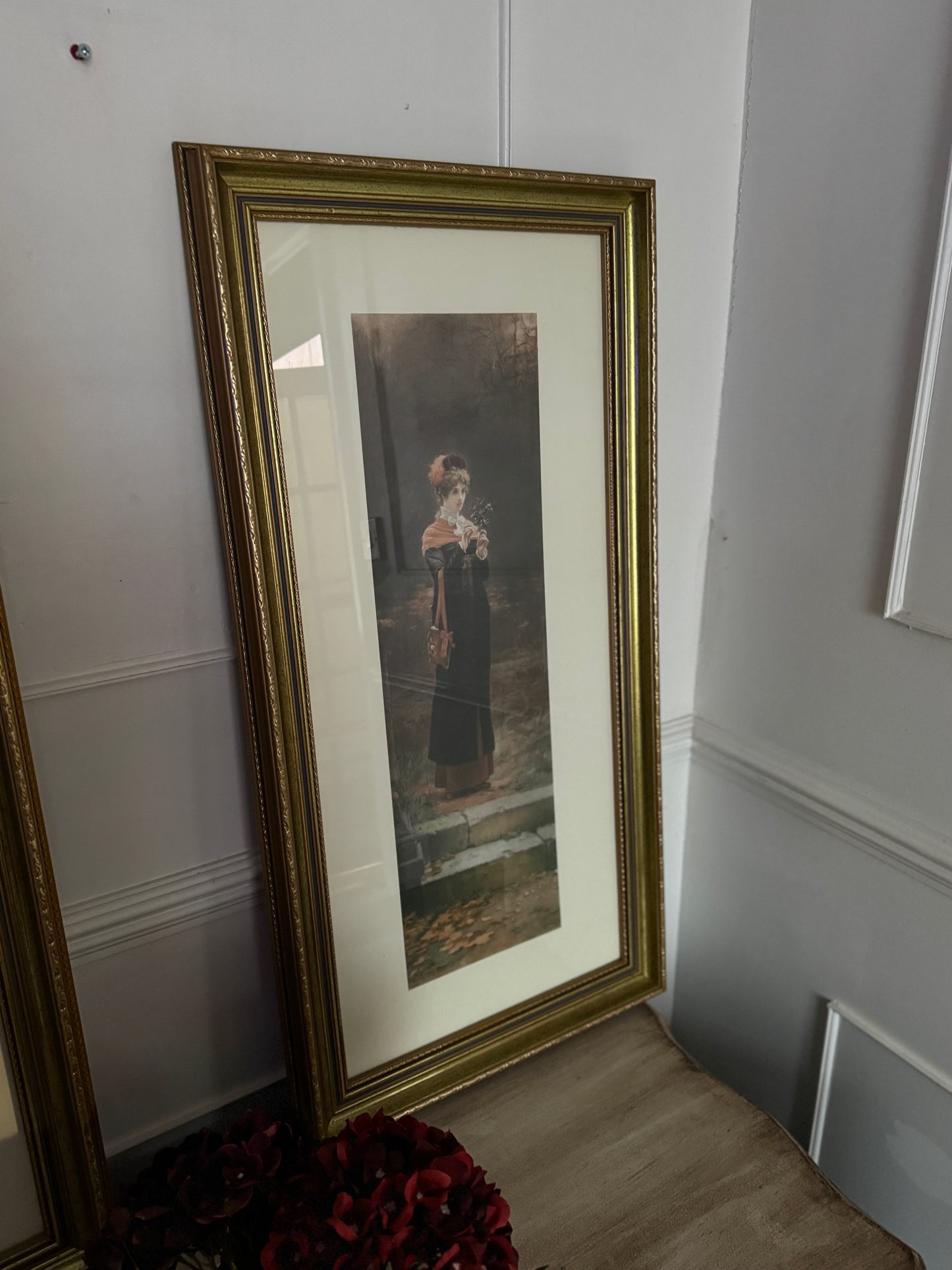 Vintage Marcus Stone Prints – Matching Gold Frames (Gallery Set)
