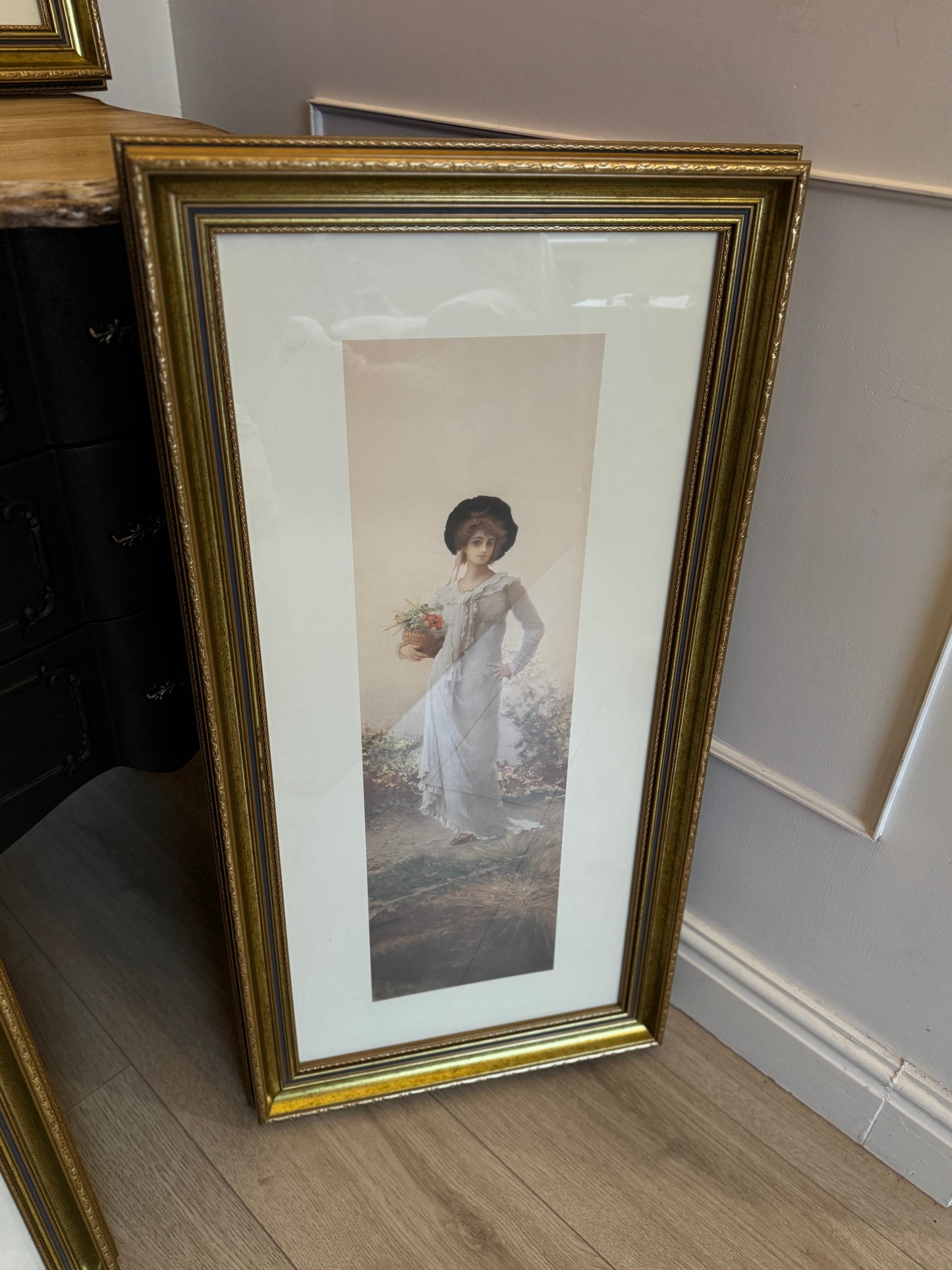 Vintage Marcus Stone Prints – Matching Gold Frames (Gallery Set)