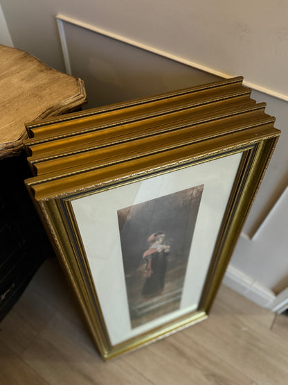 Vintage Marcus Stone Prints – Matching Gold Frames (Gallery Set)