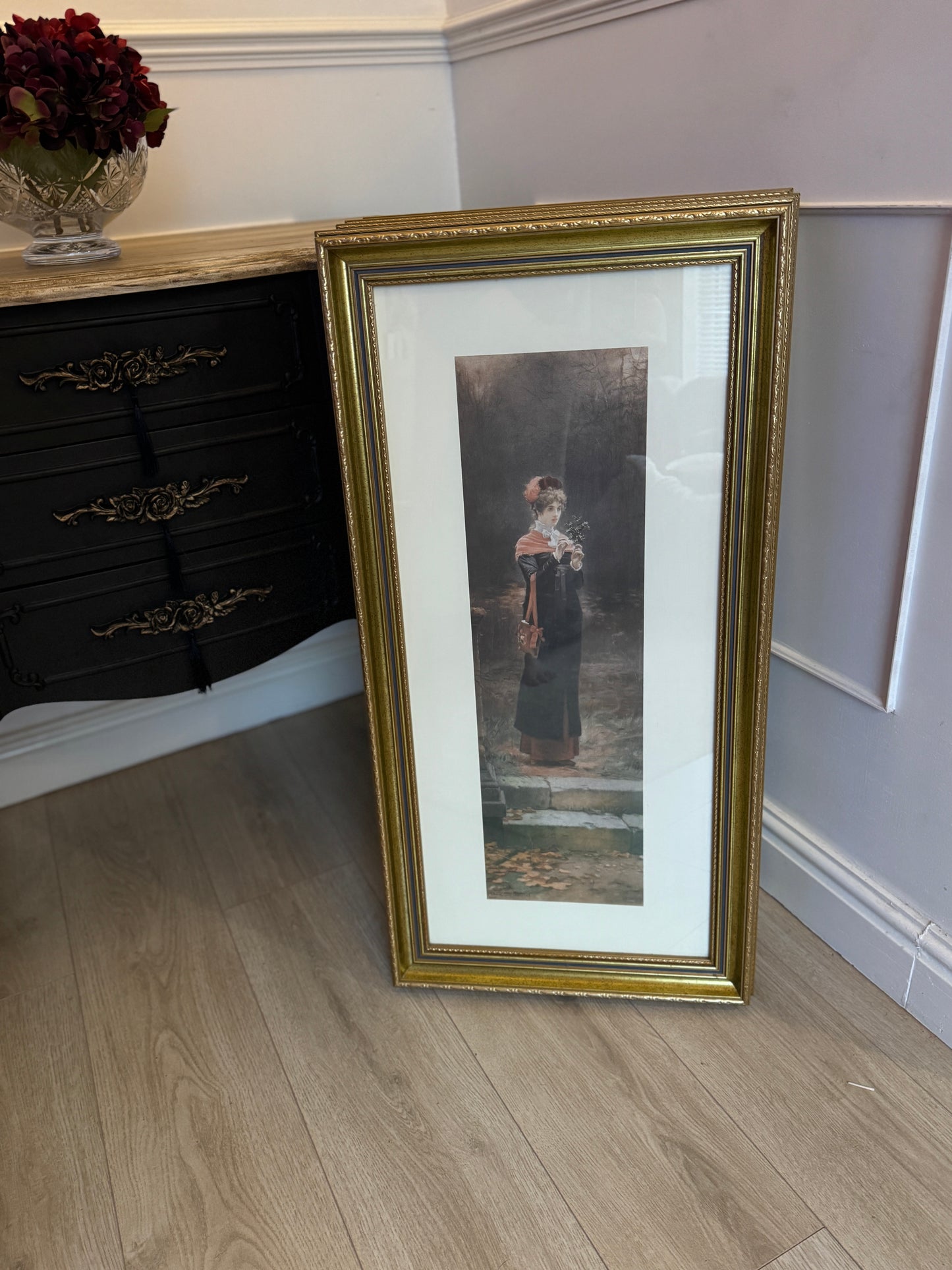 Vintage Marcus Stone Prints – Matching Gold Frames (Gallery Set)