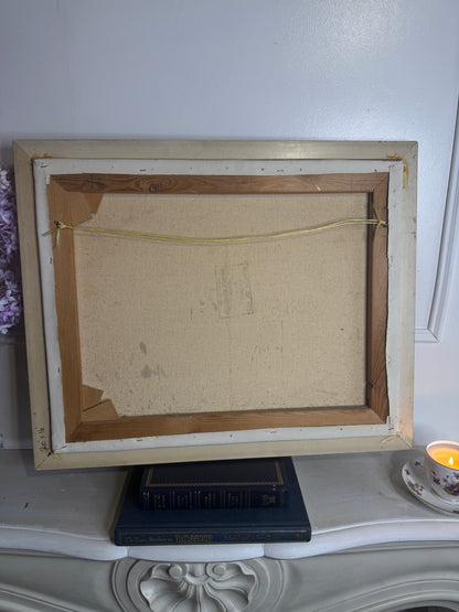 Vintage Dark Forest Water Scene – Signed by M. Mullen | Gilt Gold Frame