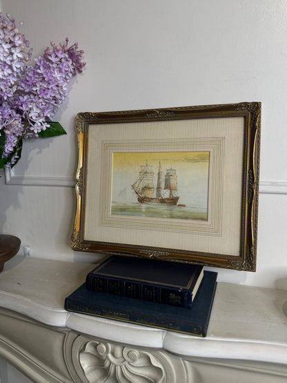 Victorian Watercolour by British Artist D. Bell (1884–1966) – Original Artwork