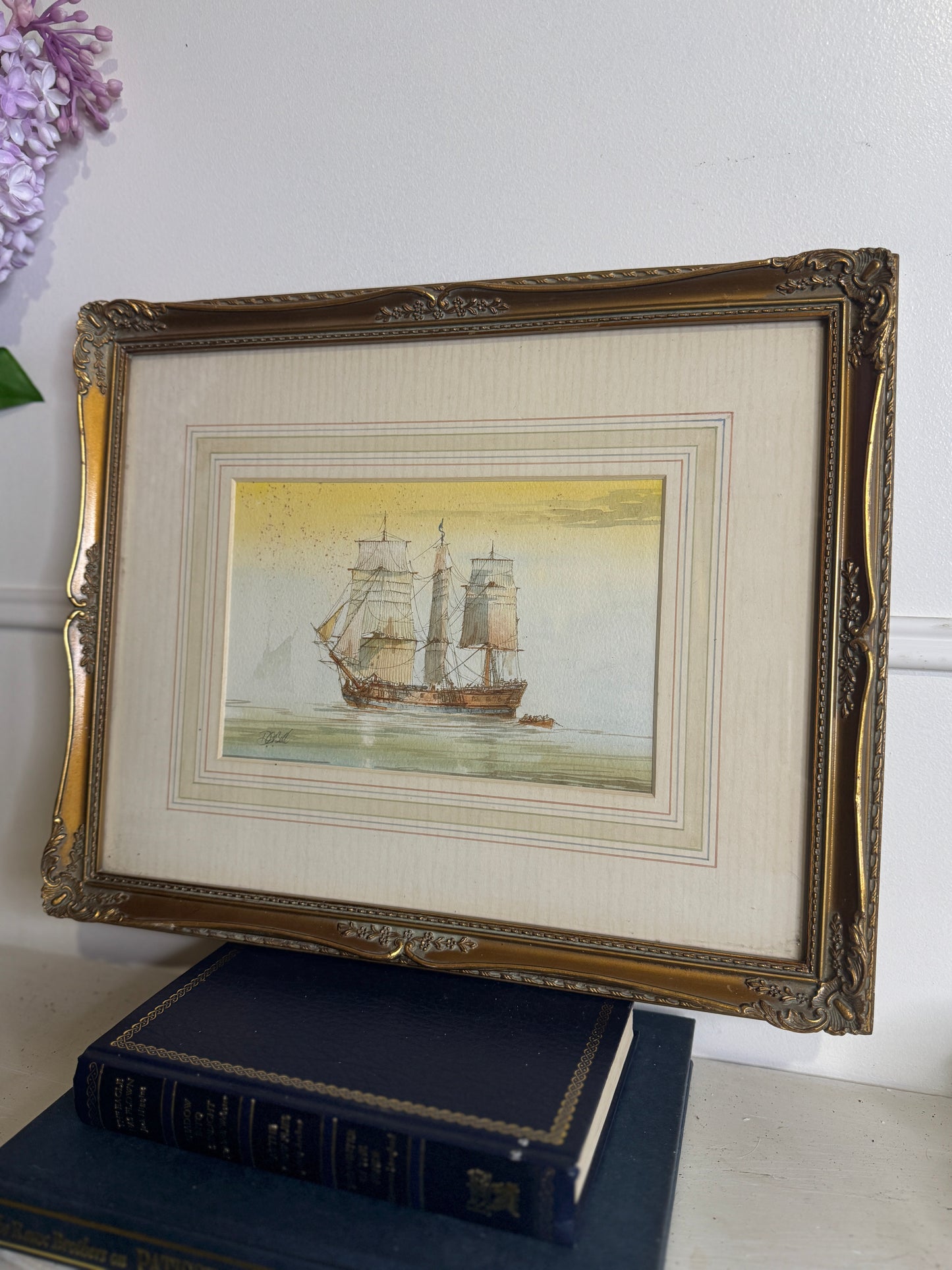 Victorian Watercolour by British Artist D. Bell (1884–1966) – Original Artwork