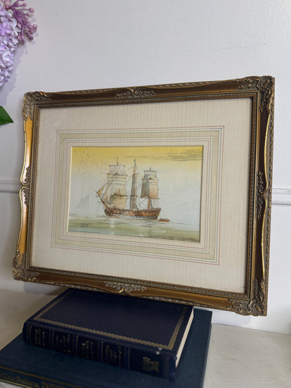 Victorian Watercolour by British Artist D. Bell (1884–1966) – Original Artwork