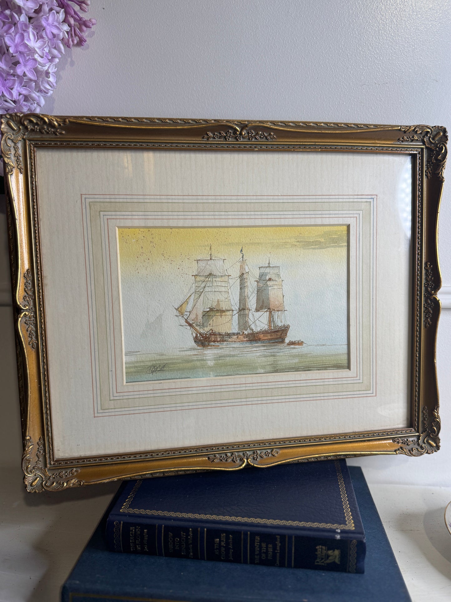 Victorian Watercolour by British Artist D. Bell (1884–1966) – Original Artwork