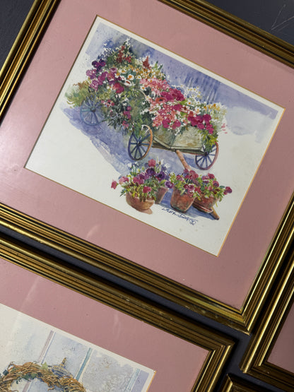 Floral Cottage Prints by Dawna Darton | Americana Watercolour Style Gallery Wall