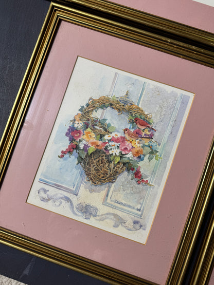 Floral Cottage Prints by Dawna Darton | Americana Watercolour Style Gallery Wall
