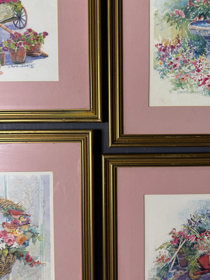 Floral Cottage Prints by Dawna Darton | Americana Watercolour Style Gallery Wall