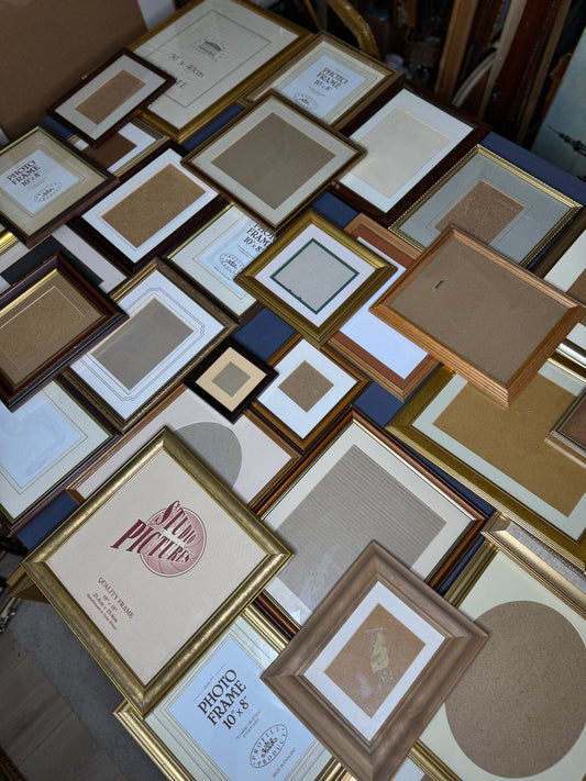 Job Lot of 33 Vintage Frames | Mixed Wooden & Gold Frames -Perfect to cover a Large Wall or Staircase Gallery Wall