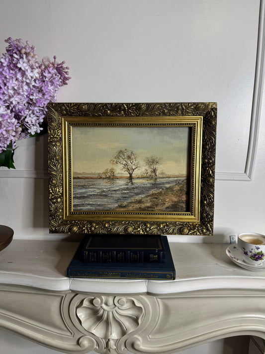 Original Signed 20th Century Oil Painting | Pamela Coward | Farmhouse & Cottagecore Wall Decor