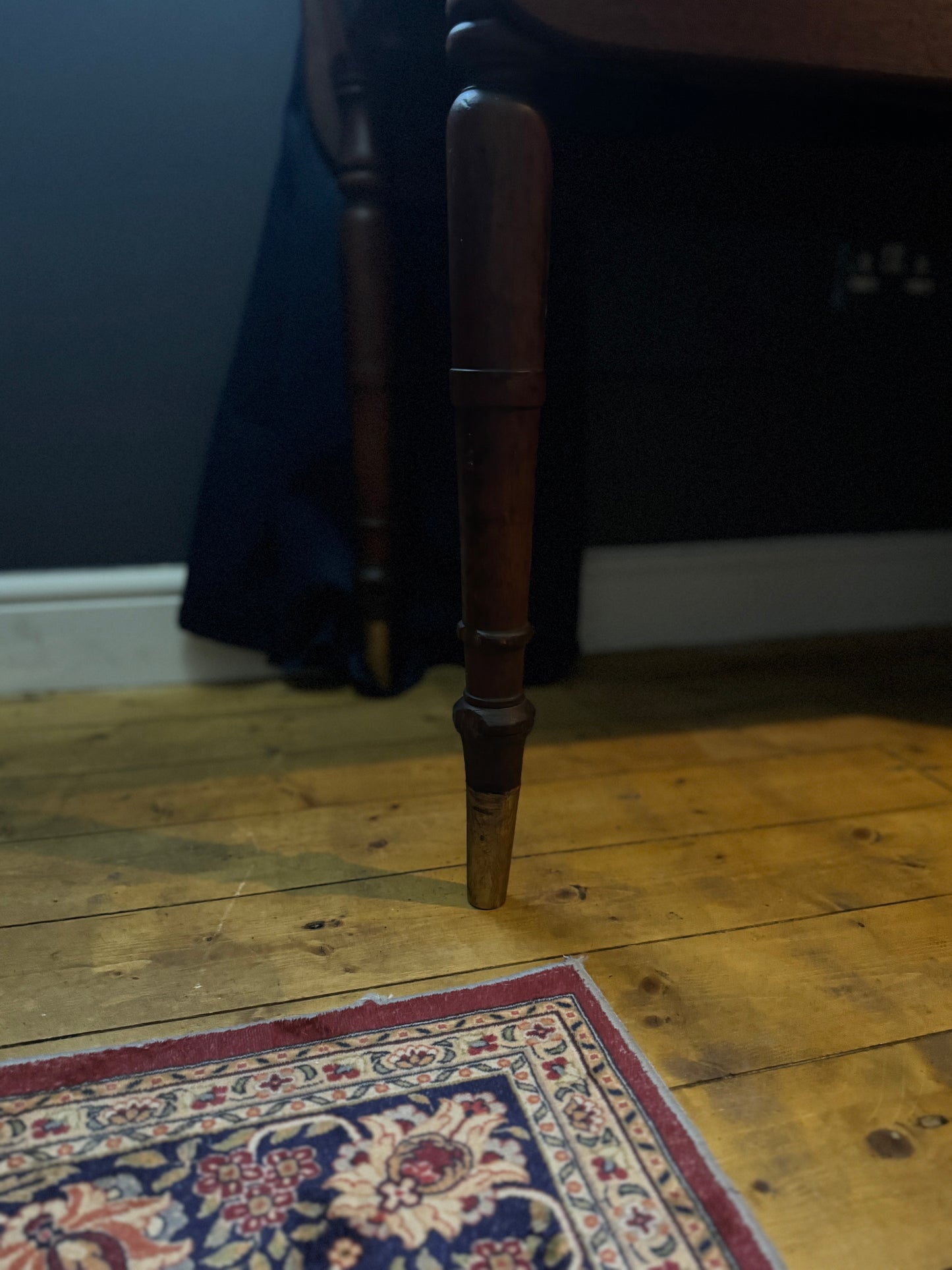 Antique Victorian Oak Drop-Leaf Pembroke Dining Table & Vintage Tapestry Chairs (Optional Set)