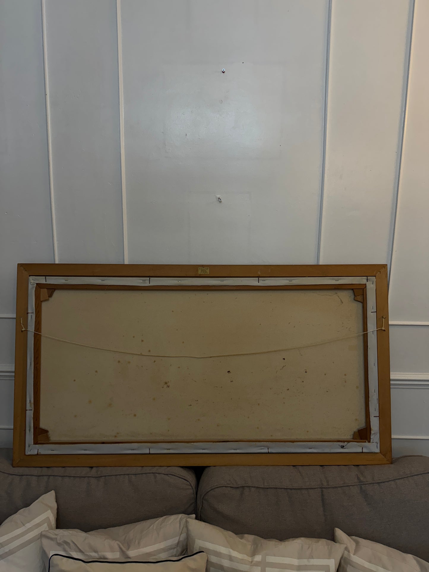 Extra Large Mid Century Hong Kong Oil Painting – 1960s/70s (70 x 131 cm)