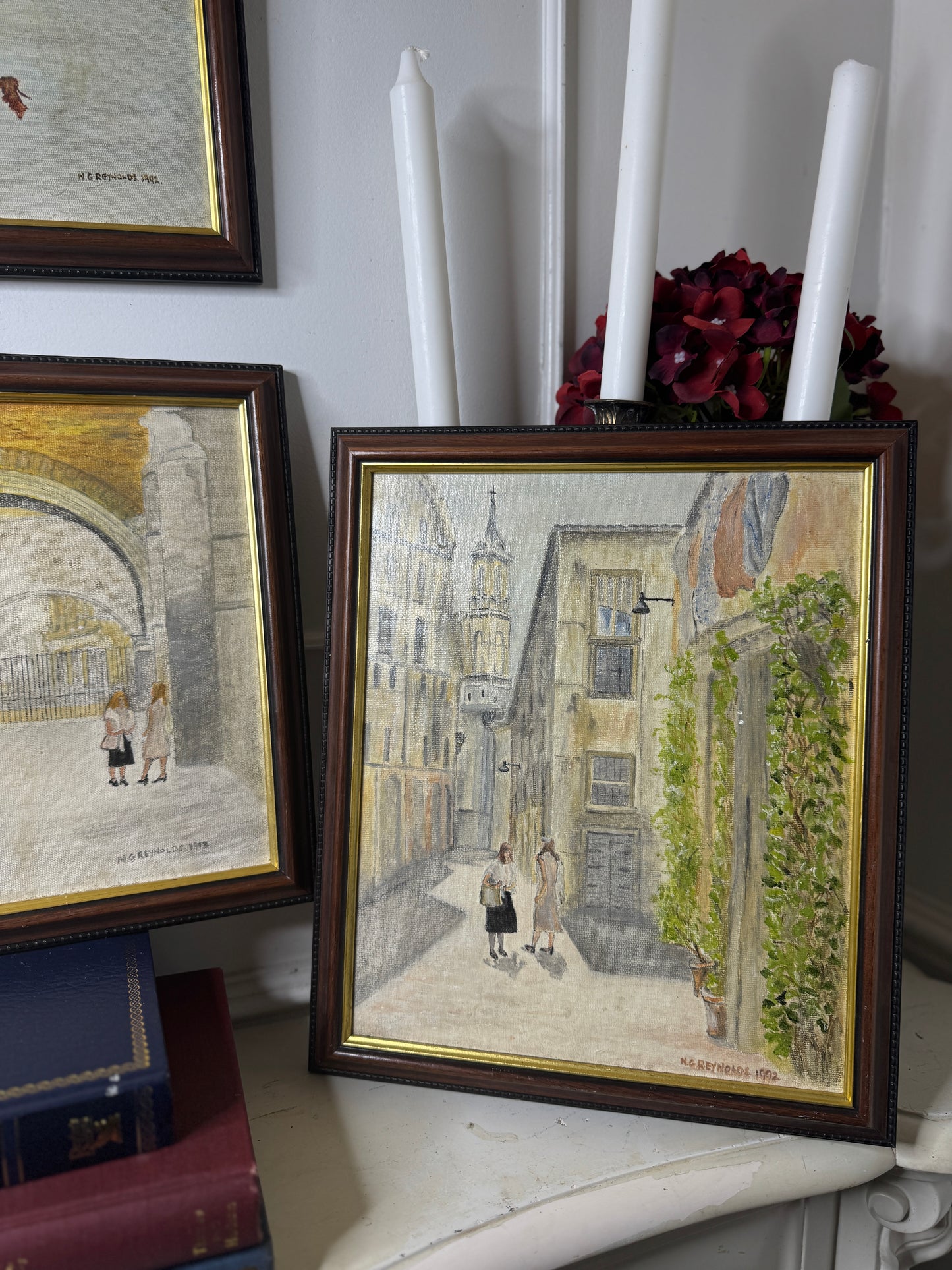 Vintage Oil Painting Gallery Set | N.G. Reynolds – Peaceful Roads & Countryside