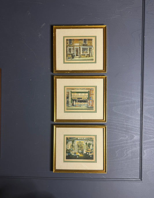 Limited Edition Vintage Print Trio | Isabella Estella Signed Storefront Series