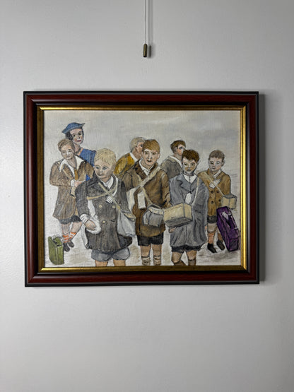Childhood in Russia - Original Oil painting by N.G. Reynolds