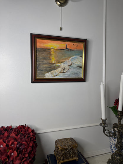 Coastal Sunset - Original Oil painting by N.G. Reynolds