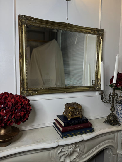 Vintage French Styled Bevelled Gold Mirror in Sorelle Frame