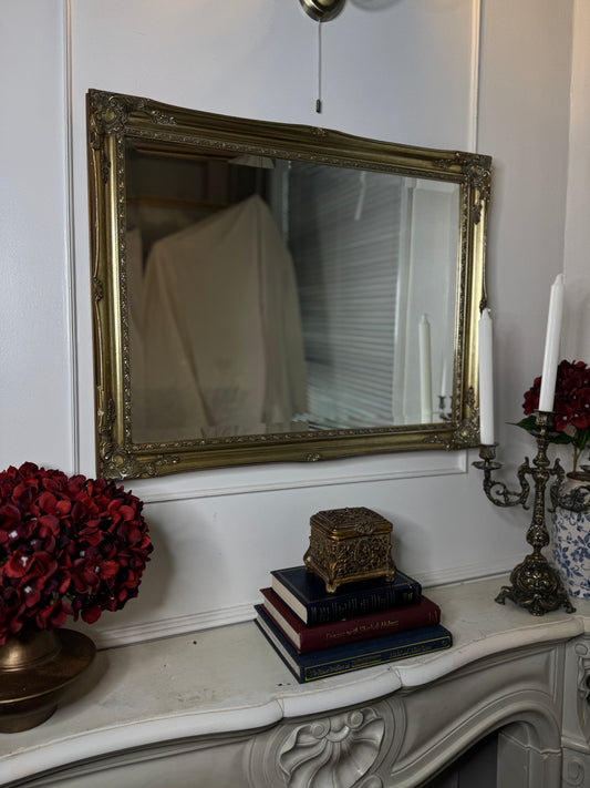 Vintage French Styled Bevelled Gold Mirror in Sorelle Frame
