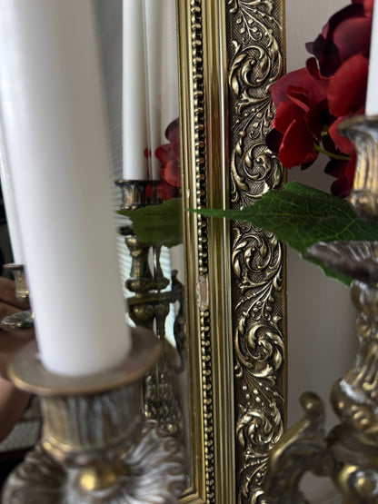 Vintage Large Gold Heavy Mirror in Belvoir Frame