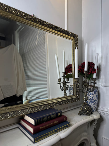 Vintage Large Gold Heavy Mirror in Belvoir Frame