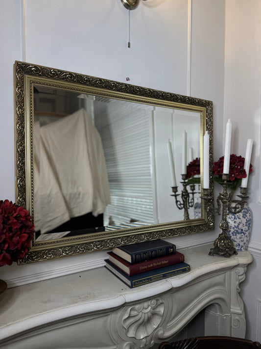 Vintage Large Gold Heavy Mirror in Belvoir Frame