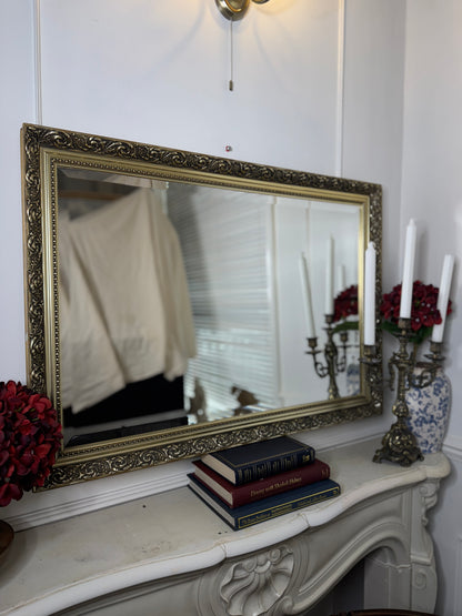 Vintage Large Gold Heavy Mirror in Belvoir Frame
