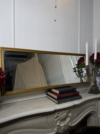 Vintage Gold Gilt Slim Trimmed Dresser Mirror
