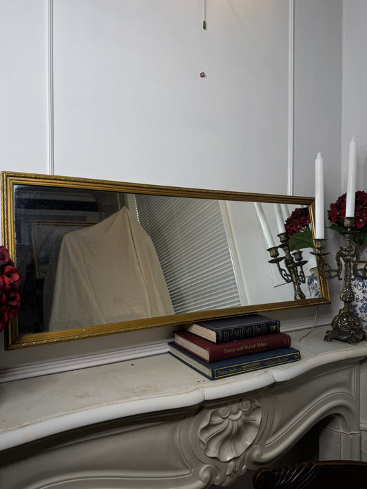 Vintage Gold Gilt Slim Trimmed Dresser Mirror