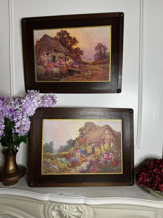 Alfred de Breanski Jr “Thatched Cottage” & “A Devonshire Garden” – Duo